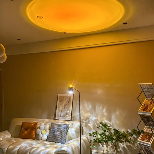 Dubbelhuvud Golvlampa – Sunset & Aurora Projektorlampa